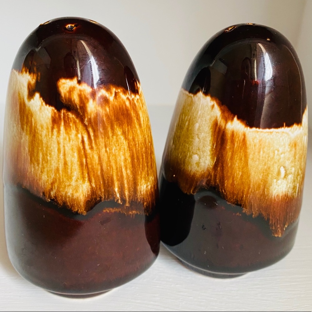 Vintage Ceramic Dripware Salt and Pepper Shakers